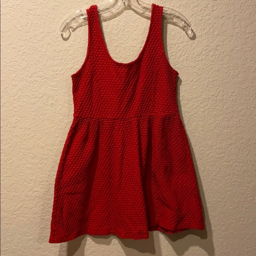 Red mini dress